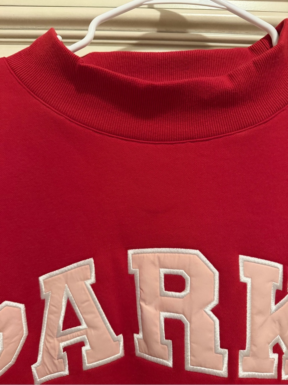 PARKE Valentine’s Varsity Mockneck - Crimson + Peony - Picture 4 of 5